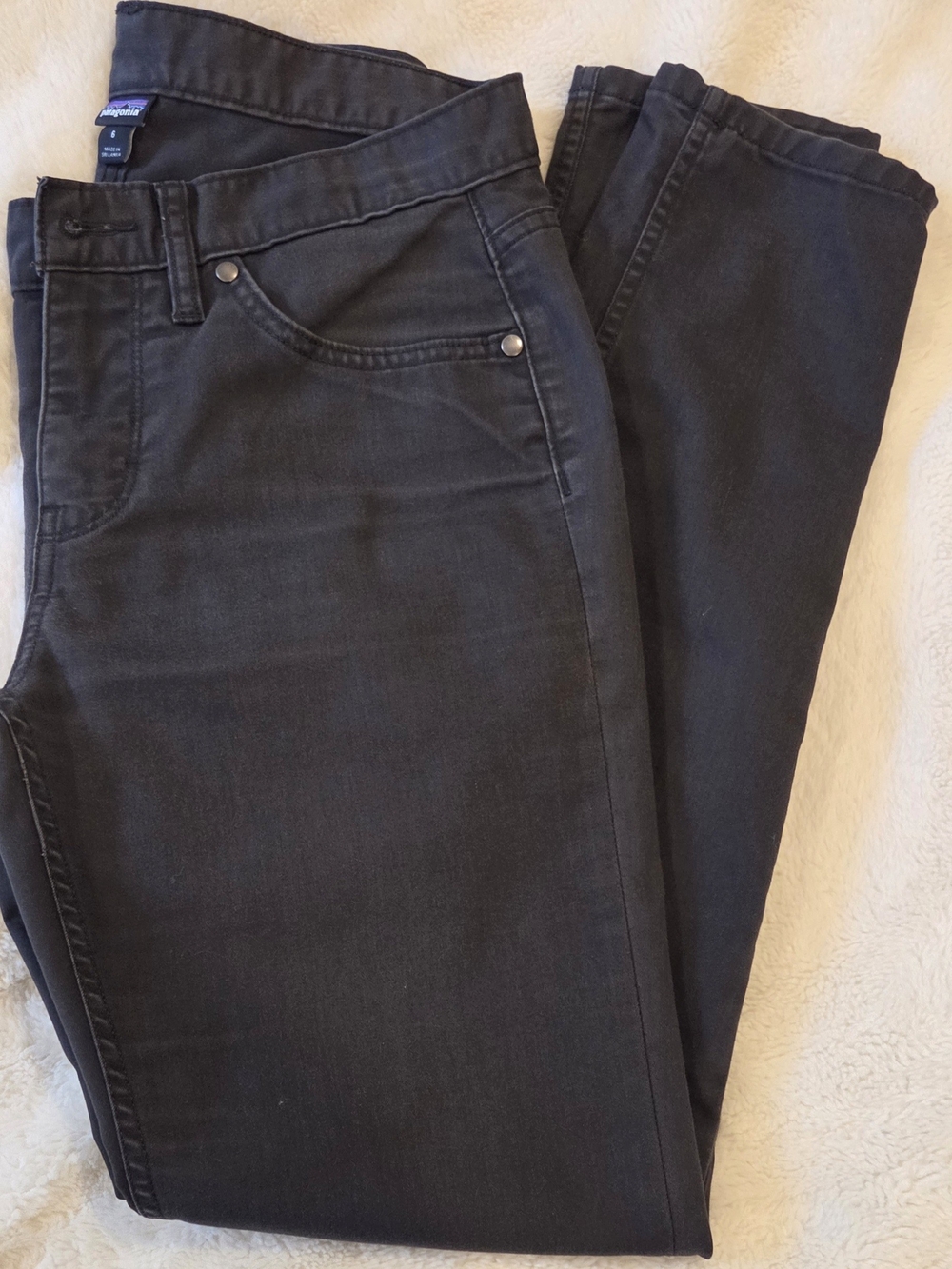 Patagonia Women's Straight Leg Pants in Charcoal Gray